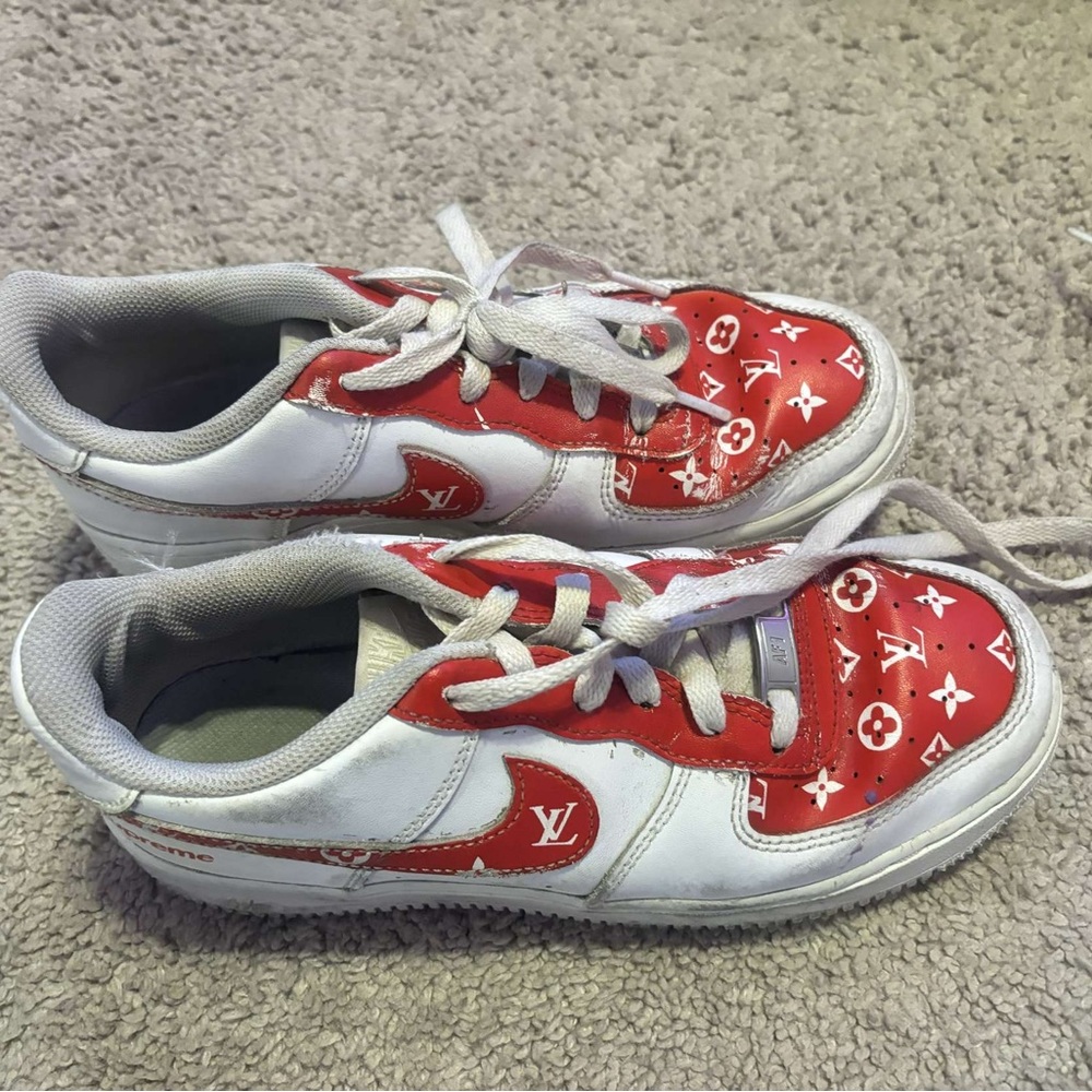 Red painted Louie vittoun airforces